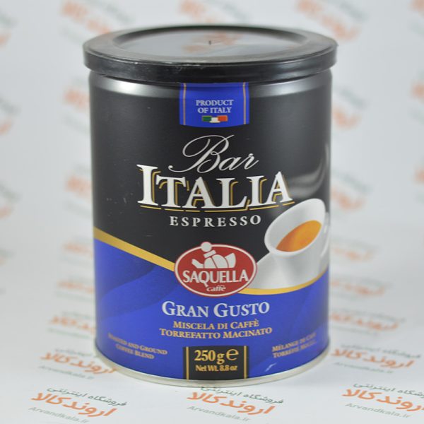 قهوه اسپرسو آسیاب شده ایتالیا Italia مدل GRAN GUSTO قوطی 250 گرم