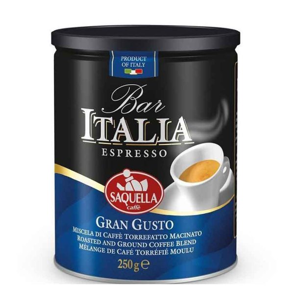 قهوه اسپرسو آسیاب شده ایتالیا Italia مدل GRAN GUSTO قوطی 250 گرم