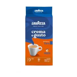 پودر قهوه لاوازا lavazza مدل کرما اِ گاستو اسپرسو فورته Crema e gusto espresso forte وزن 250 گرم