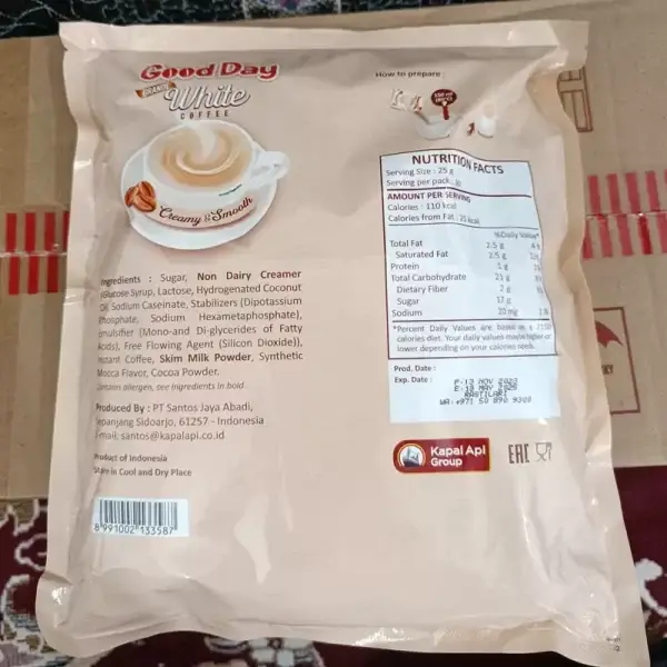 کافی میکس وایت کافی گوددی ( Good Day White Coffee‏ ) بسته ۳۰ عددی