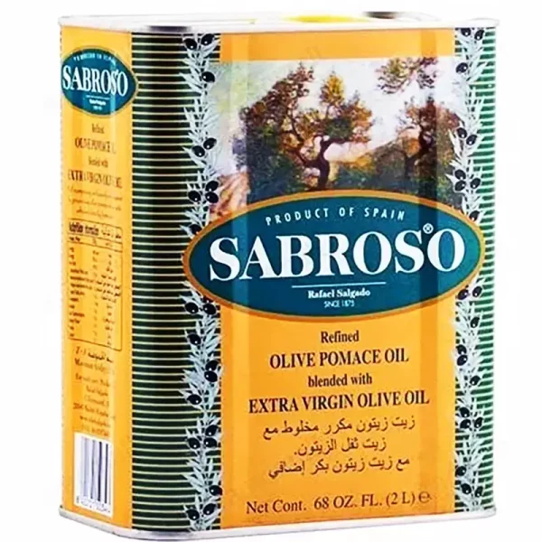 روغن زیتون بی بو سابروسو 2 لیتری (Sabroso Extra Virgin Olive Oil)